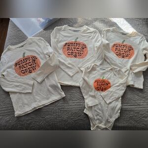Old Navy Pumpkin Patch Crew Sibling Shirts